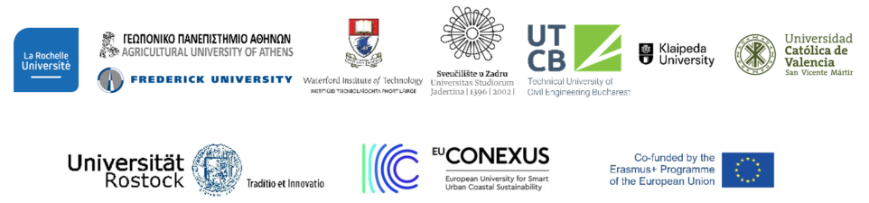 Logos aller Partneruniversitäten der Europäischen Universität EU-Conexus