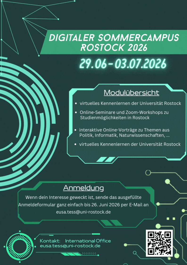 Digitaler Sommercampus 2026 University of Rostock
