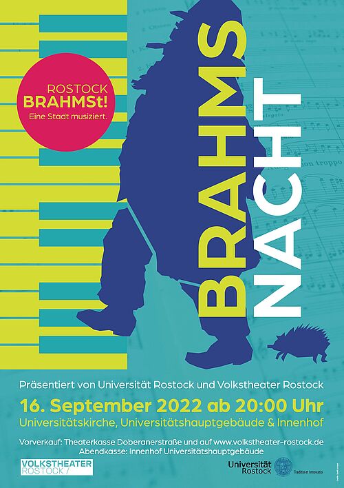 Am 16. September öffnet das Hauptgebäude der Universität Rostock seine Türen für die „Brahmsnacht“, mit Musik von Johannes Brahms, Anton Bruckner und Johann Sebastian Bach. Das Publikum kann sich auf verschiedene Konzerte der Norddeutschen Philharmonie Rostock freuen (Foto: Dorit Gätjen/Volkstheater Rostock). 