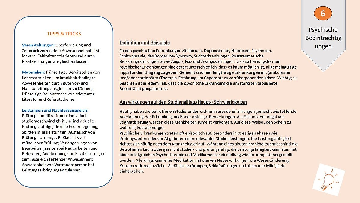 Hinweiskarte psychische Beeinträchtigungen