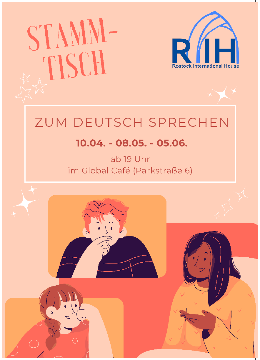 Flyer Stammtisch zum Deutsch Sprechen