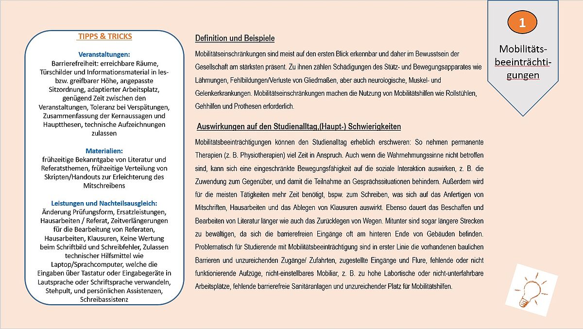 Hinweiskarte Mobilitätsbeeinträchtigungen