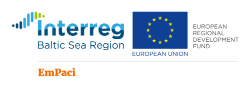 Logo des Fördermittelgebers Interreg Baltic Sea Region, European Regional Development found, European Union, EmPaci