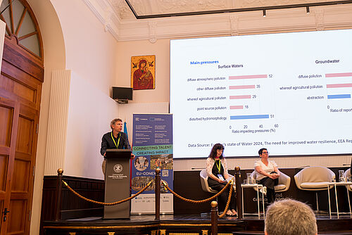 Prof. Jens Tränckner brachte seine Perspektive in den zweiten Round Table ein, der sich mit „Nachhaltigem Gesundheits- und Krankheitsmanagement“ befasste.