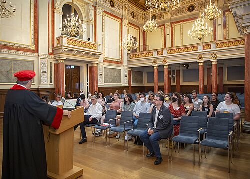Eröffnung der Sommerschule in der Aula der Universität Rostock (Foto: Universität Rostock/IT- und Medienzentrum).