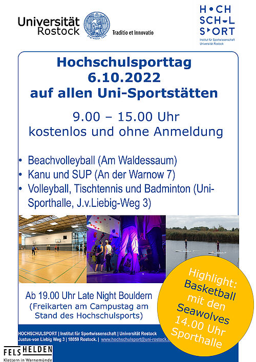 Plakat zum Hochschulsporttag