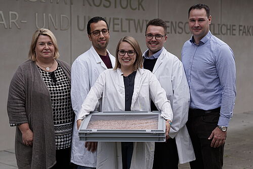 Prof. Dr. Petra Wolf, Ahmed Hussein, Raijana Schiemann, Christian Baudisch, Dr. Martin Setzkorn