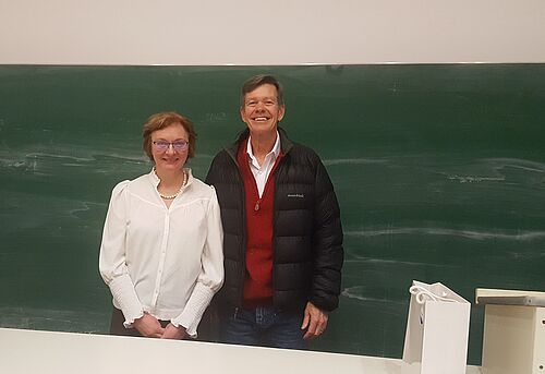 Inna Sokolova, Professorin für Meeresbiologie an der Universität Rostock, und David Eggleston, Professor des Departments of Marine, Earth & Atmospheric Sciences der North Carolina State University (NCSU) und Direktor des Centers for Marine Sciences and Technology in Morehead City. (Foto: Elisabeth Reich).